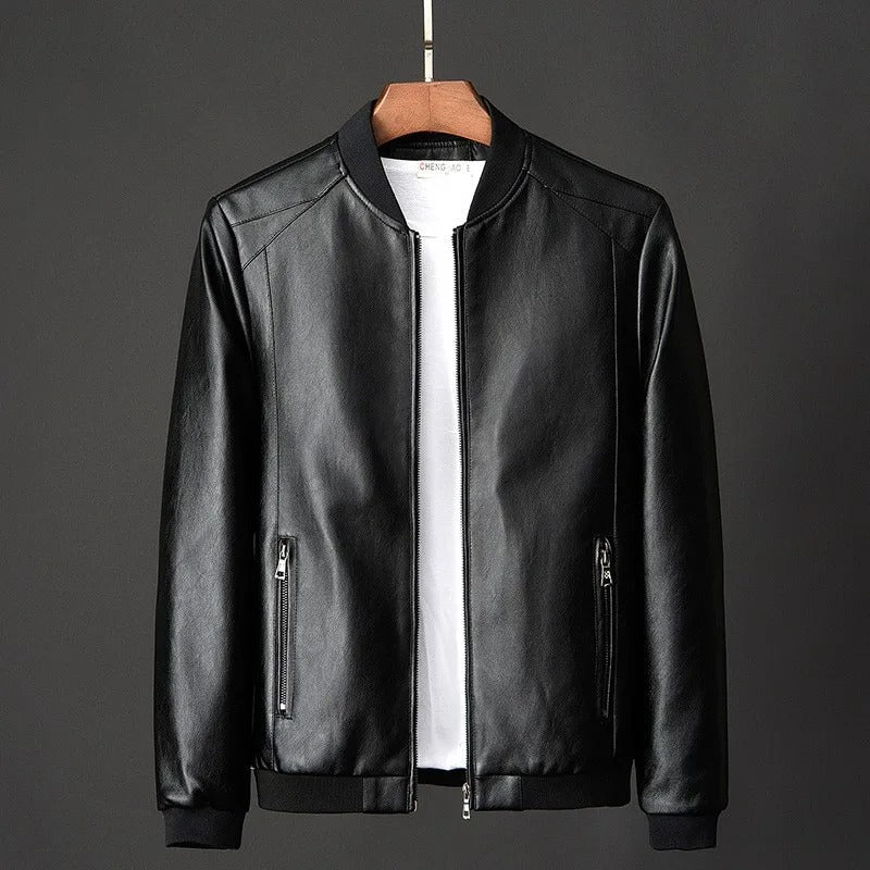 Men's Vegan Leather Jacket – Water Resistant