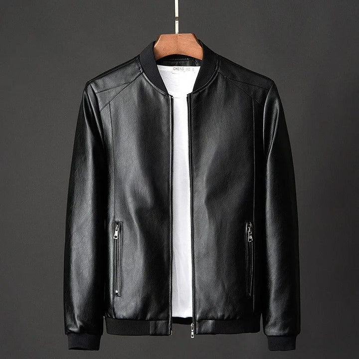 Men's Vegan Leather Jacket – Water Resistant