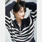 Casual Wool Blend Knit Sweater – Soft Crew Neck Pullover-HighTouch