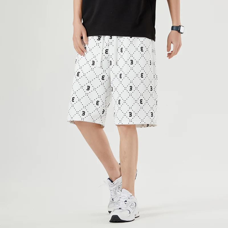 Men's Summer Shorts with Elastic Waist & Pockets
