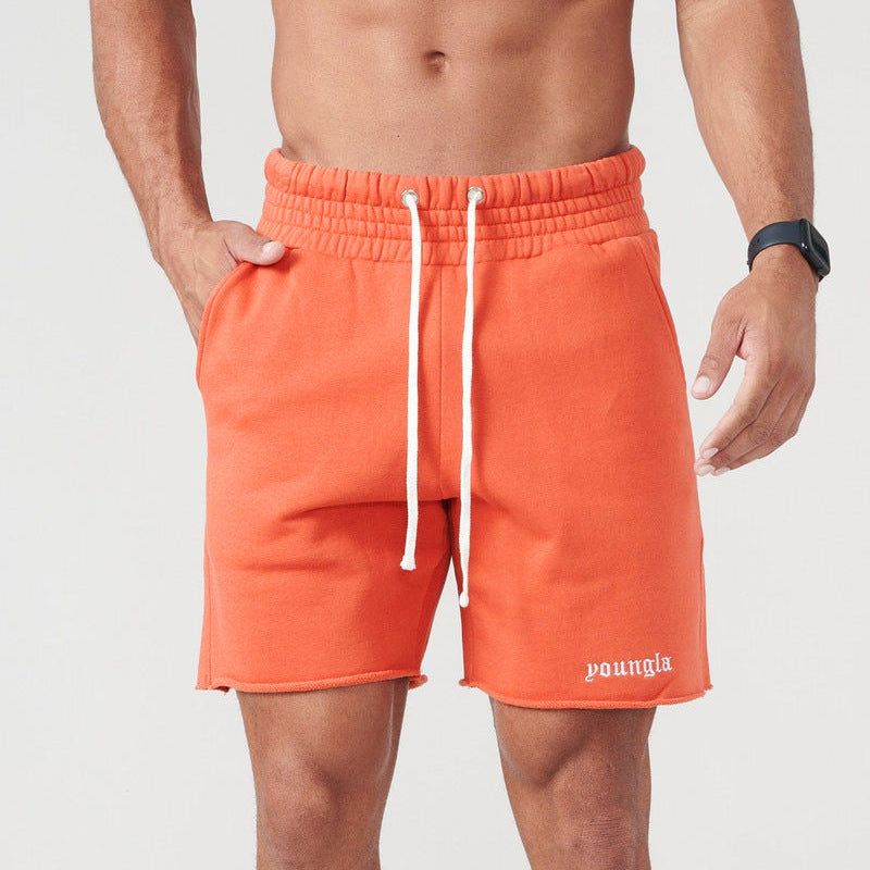 Men’s Loose-Fit Cotton Athletic Shorts – Casual Running Middle Pants