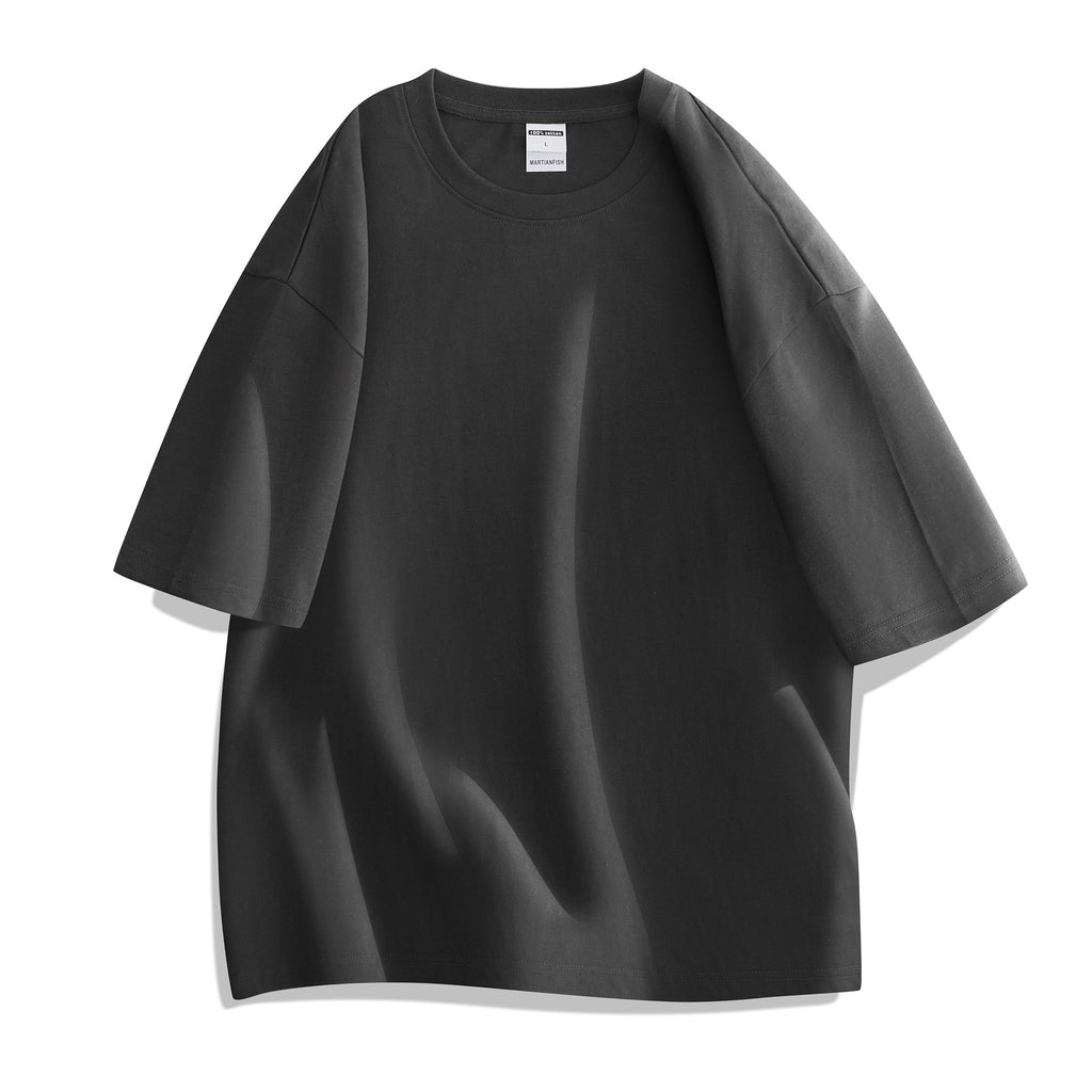 Drop-Shoulder Cotton Tee Men's Heavy T-Shirt-HighTouch