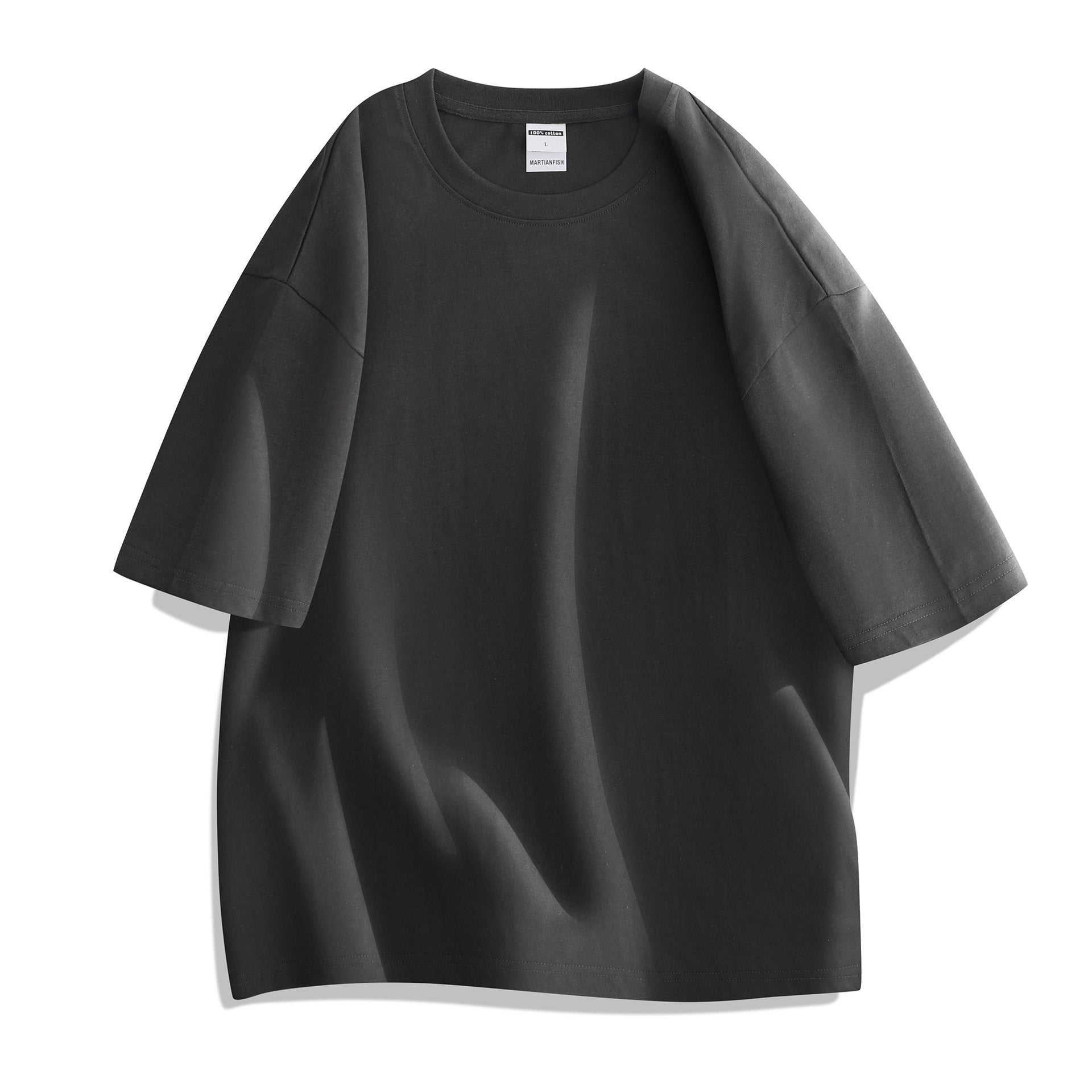 Drop-Shoulder Cotton Tee Men's Heavy T-Shirt-HighTouch
