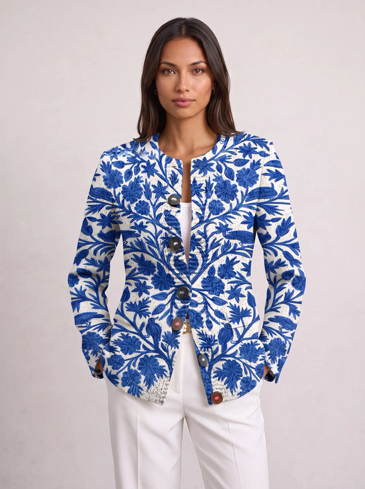 Women's Floral Button Front Cardigan Resort Vacation Top