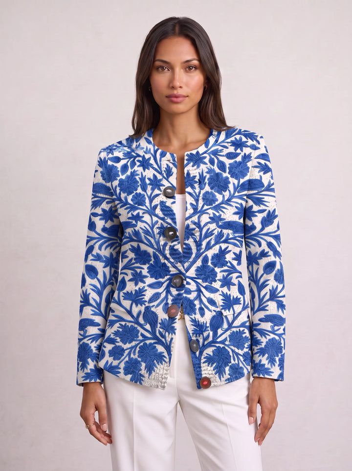 Women's Floral Button Front Cardigan Resort Vacation Top