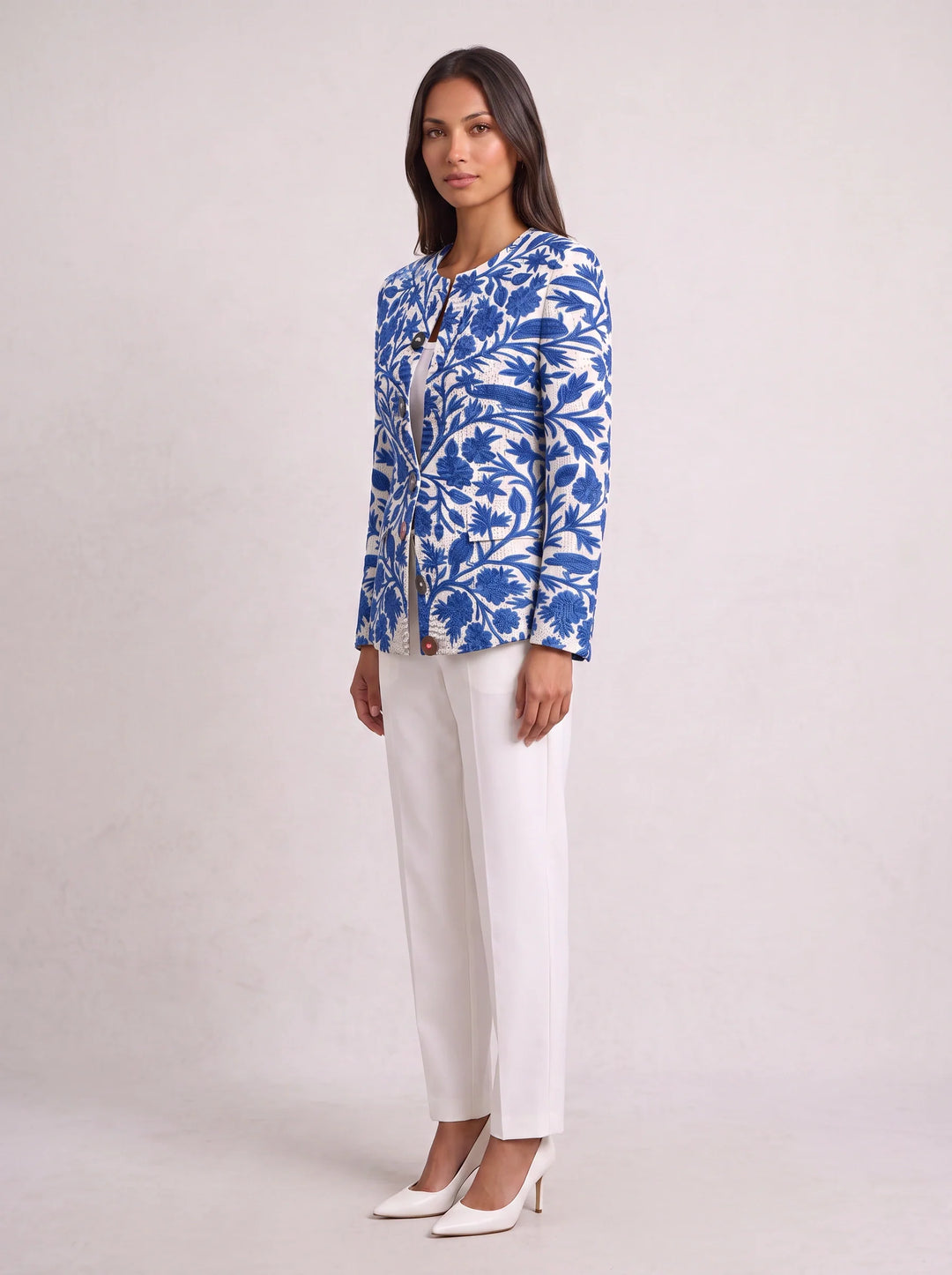 Women's Floral Button Front Cardigan Resort Vacation Top