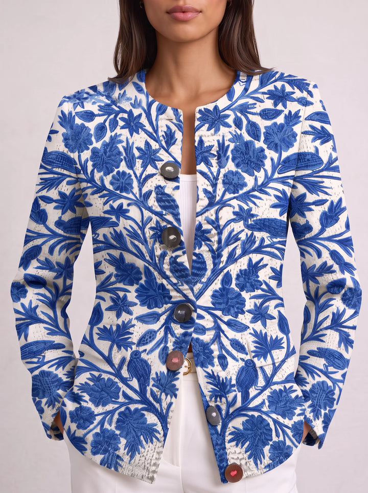 Women's Floral Button Front Cardigan Resort Vacation Top