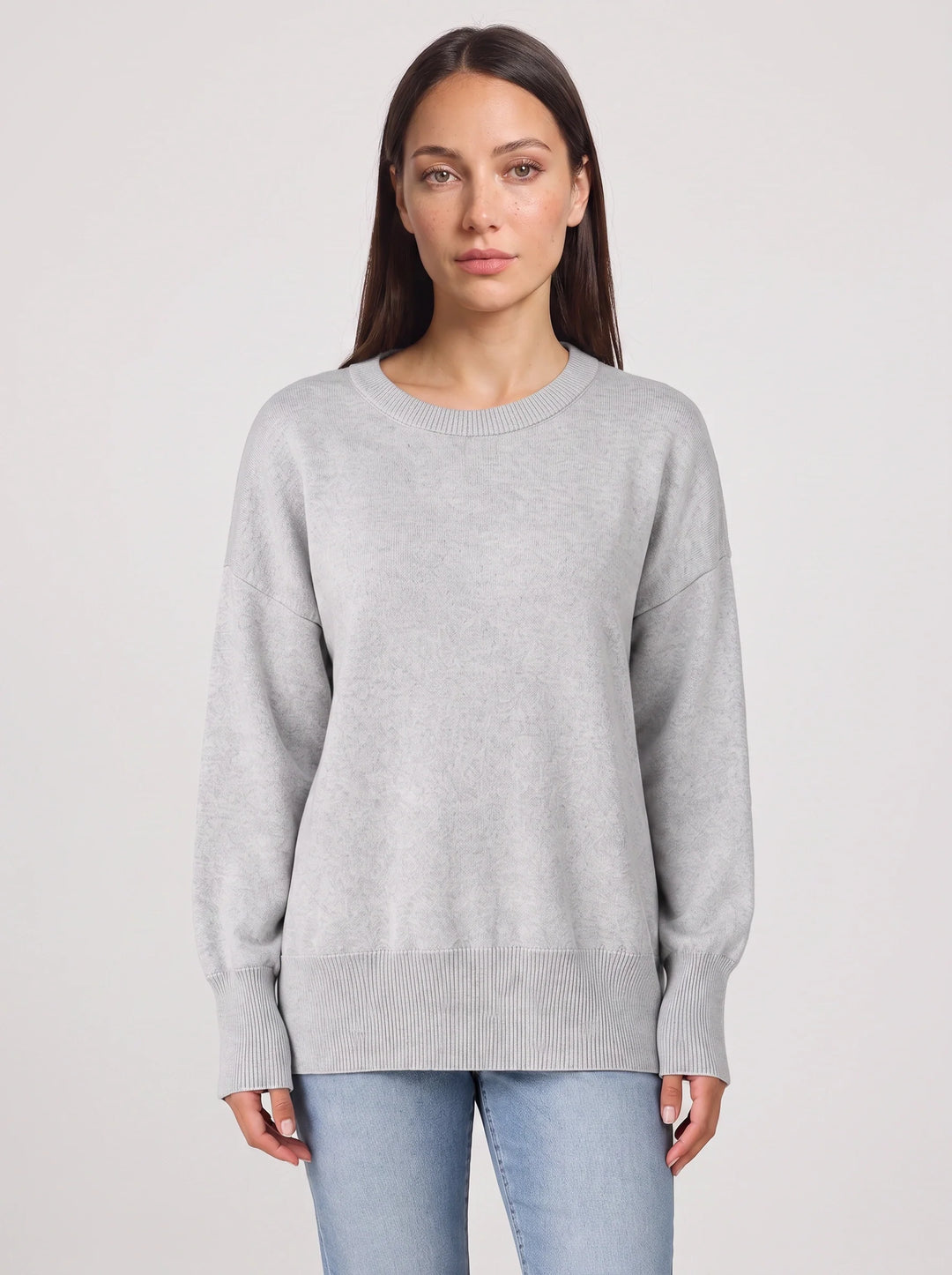 Briosa Oversized Crew Neck Sweater – Women Knit Pullover Long Sleeve Casual Lounge Relaxed Fit Jumper