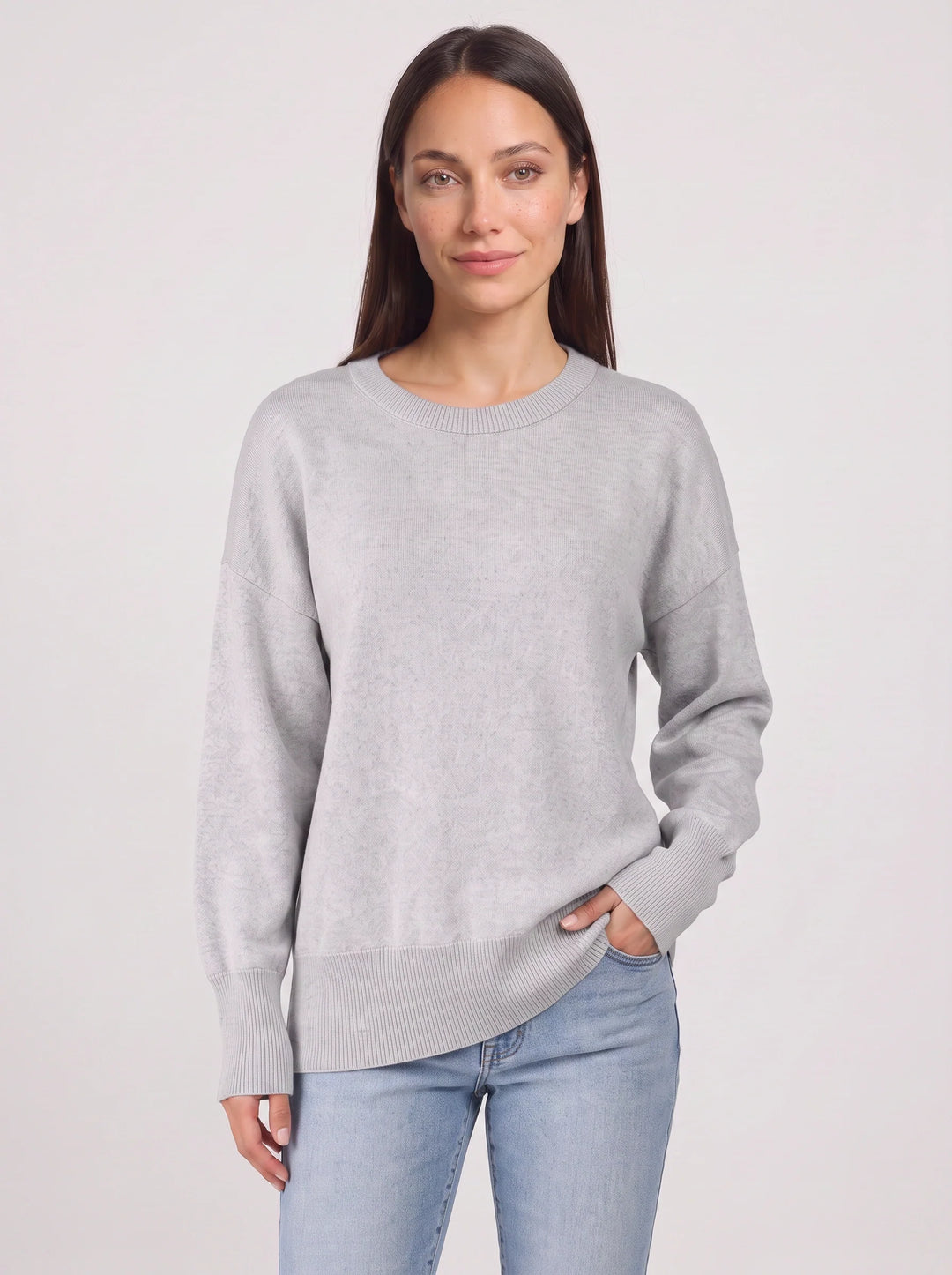 Briosa Oversized Crew Neck Sweater – Women Knit Pullover Long Sleeve Casual Lounge Relaxed Fit Jumper