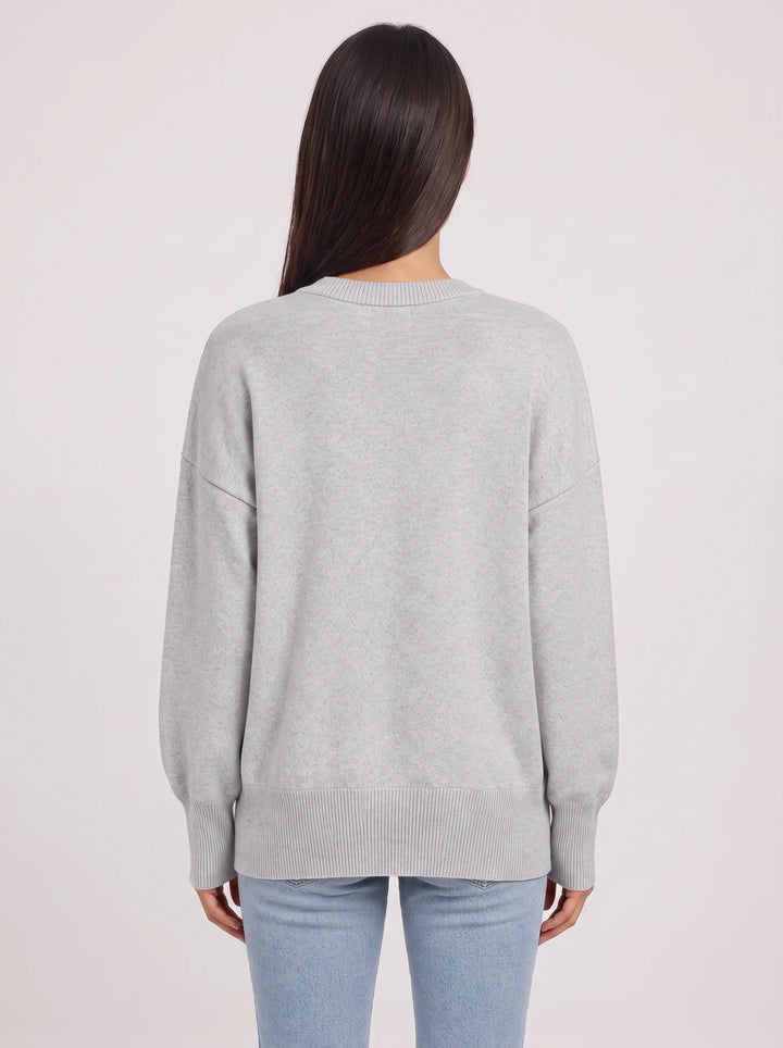 Briosa Oversized Crew Neck Sweater – Women Knit Pullover Long Sleeve Casual Lounge Relaxed Fit Jumper