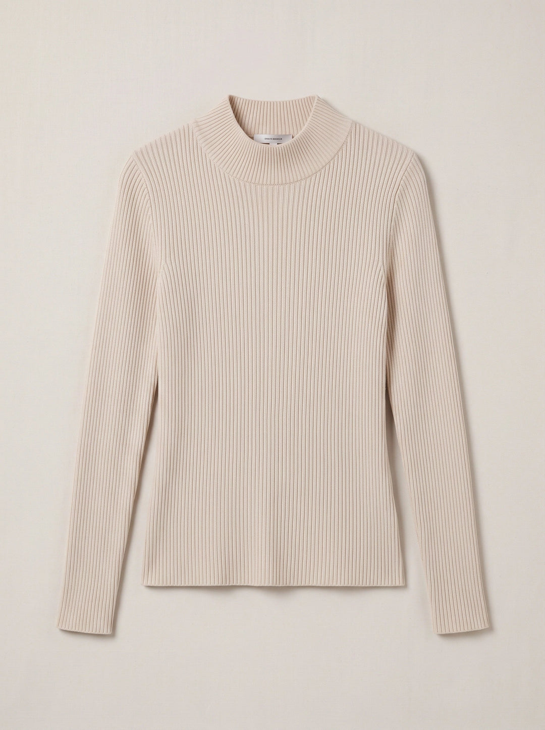 Costine Ribbed Mock Neck Long Sleeve Top – Women Fitted Knit Sweater Winter Casual Layering Shirt