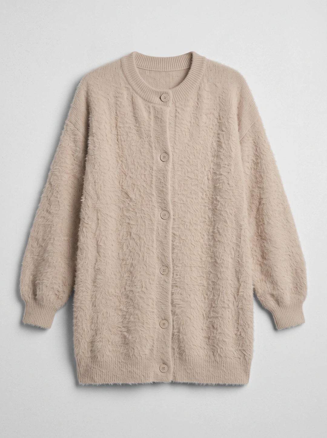 Gordes Oversized Wool Cardigan – Chunky Cardigan Sweater Women Longline Button Front Knit Cardigan