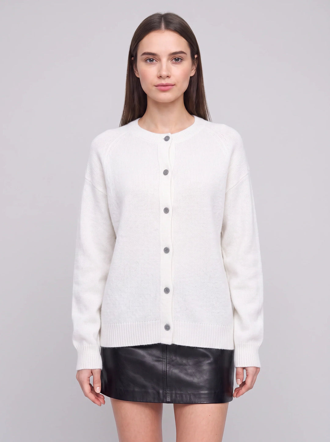 Rosalyn Button-Front Knit Cardigan – Women Cardigan Sweater Wool Casual Office Everyday Longline Cardigan