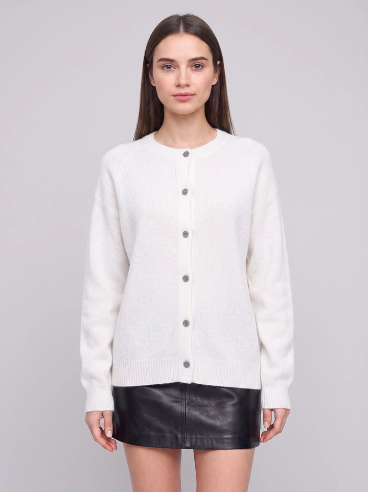 Rosalyn Button-Front Knit Cardigan – Women Cardigan Sweater Wool Casual Office Everyday Longline Cardigan