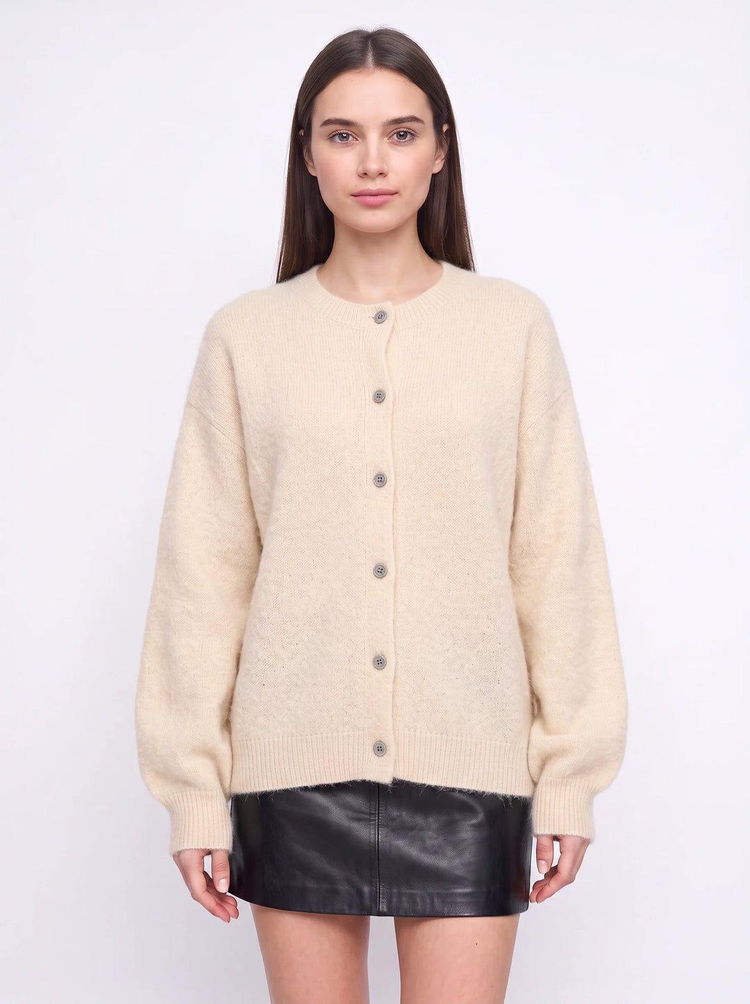 Rosalyn Button-Front Knit Cardigan – Women Cardigan Sweater Wool Casual Office Everyday Longline Cardigan