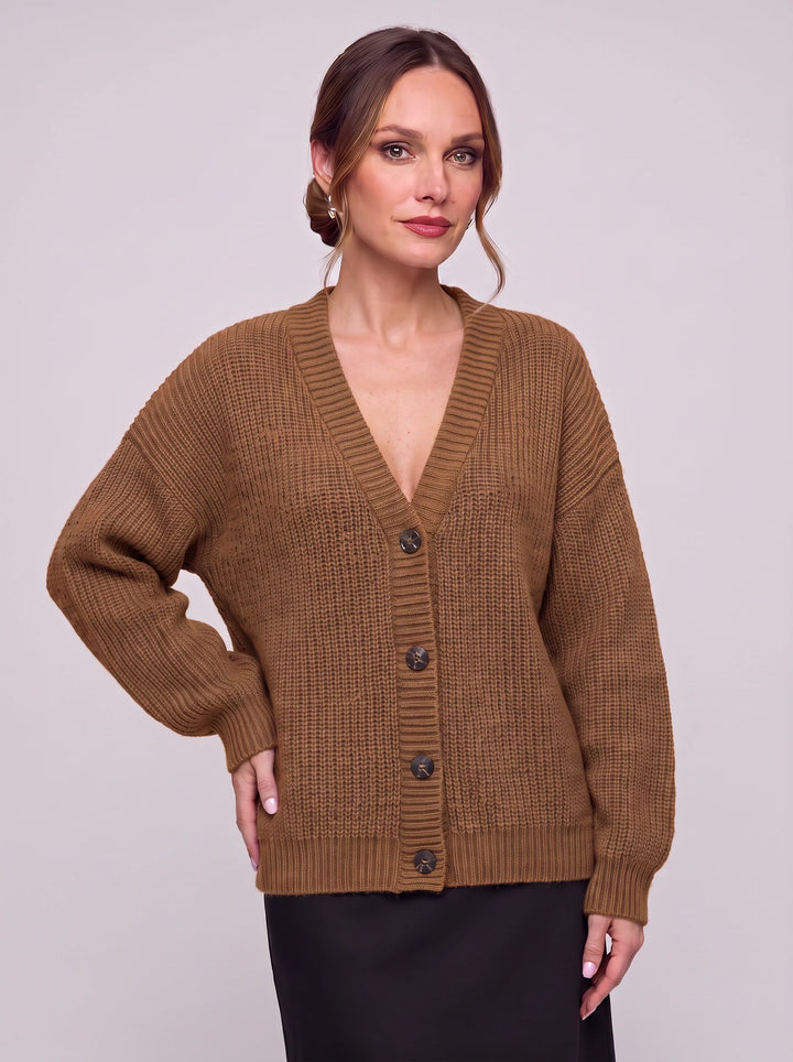 Sienna Chunky Ribbed Button Cardigan – Oversized Long Sleeve Women Casual Cozy Knit Sweater Cardigan