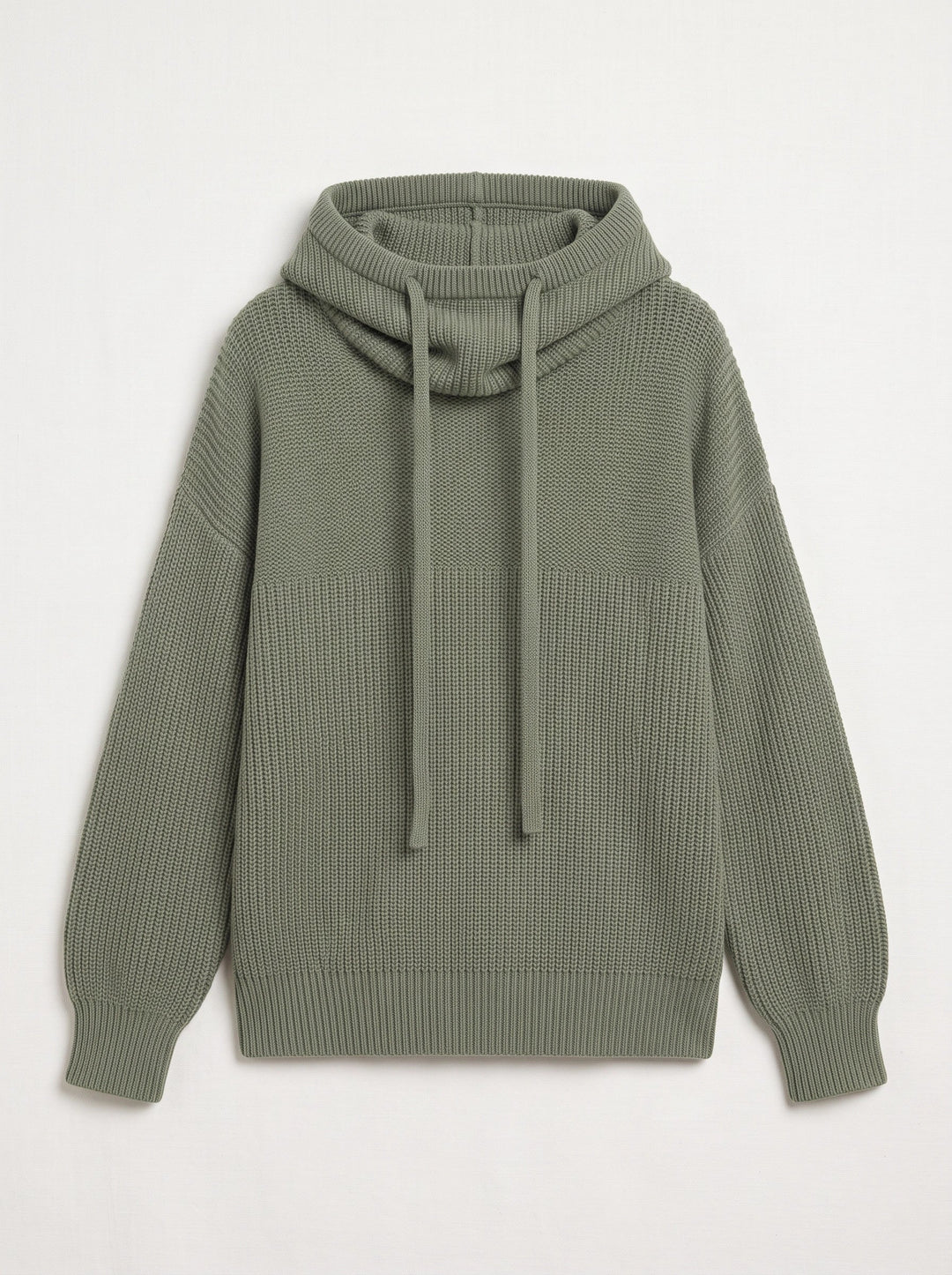 Vostrik Chunky Knit Hooded Sweater – Oversized Sweatshirt Women Mock Neck Hoodie Ribbed Casual Loungewear