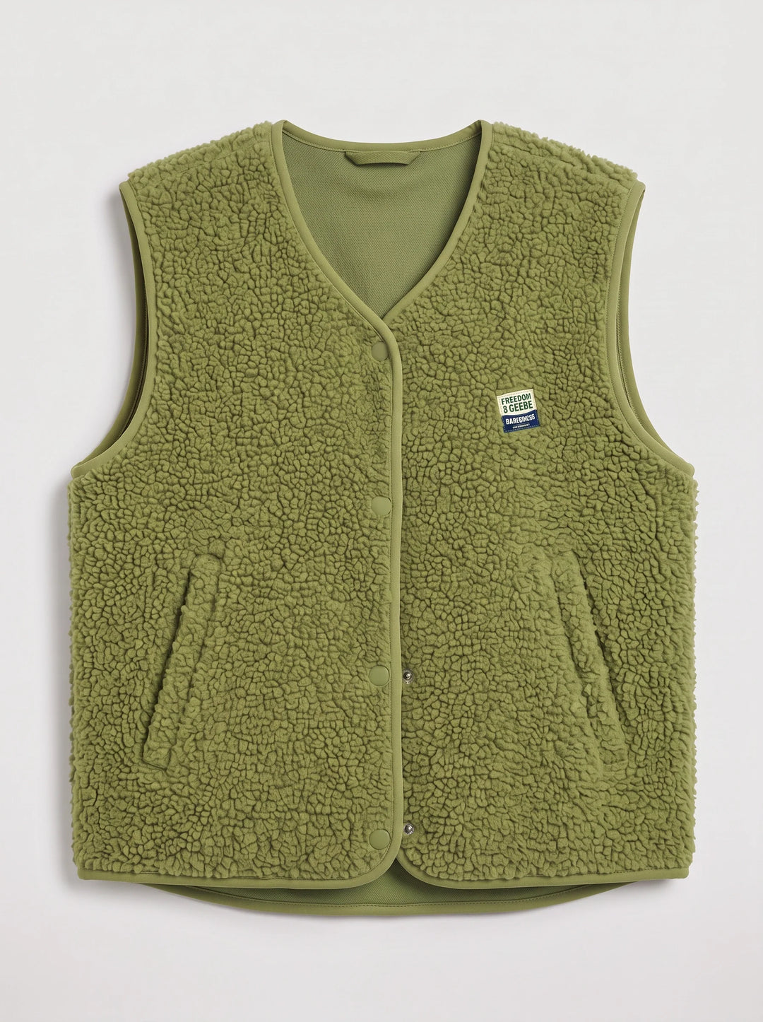 Women's Sherpa Fleece Snap Vest Warm Cropped Outerwear