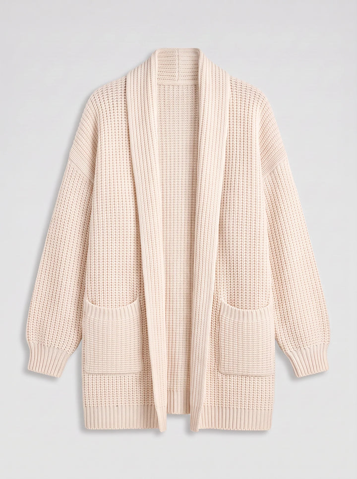 Calfino Oversized Longline Knit Cardigan – Women Chunky Knit Sweater Oversized Open Front Cardigan