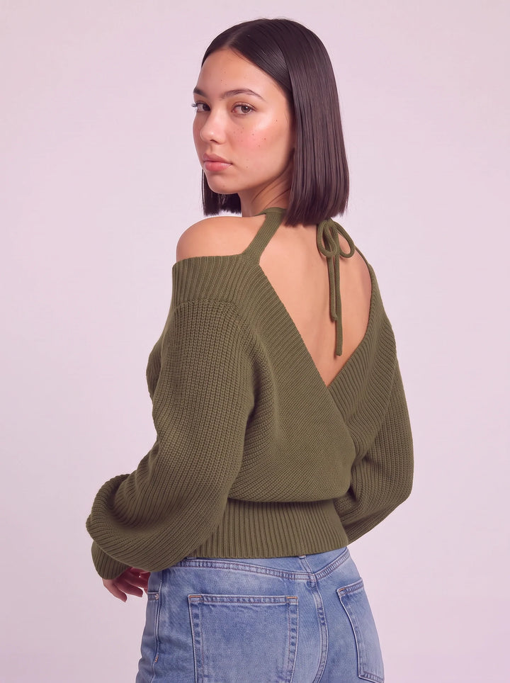Costara Off-Shoulder Ribbed Sweater – Oversized Ribbed Women Batwing Sleeve Knit Winter Casual Top