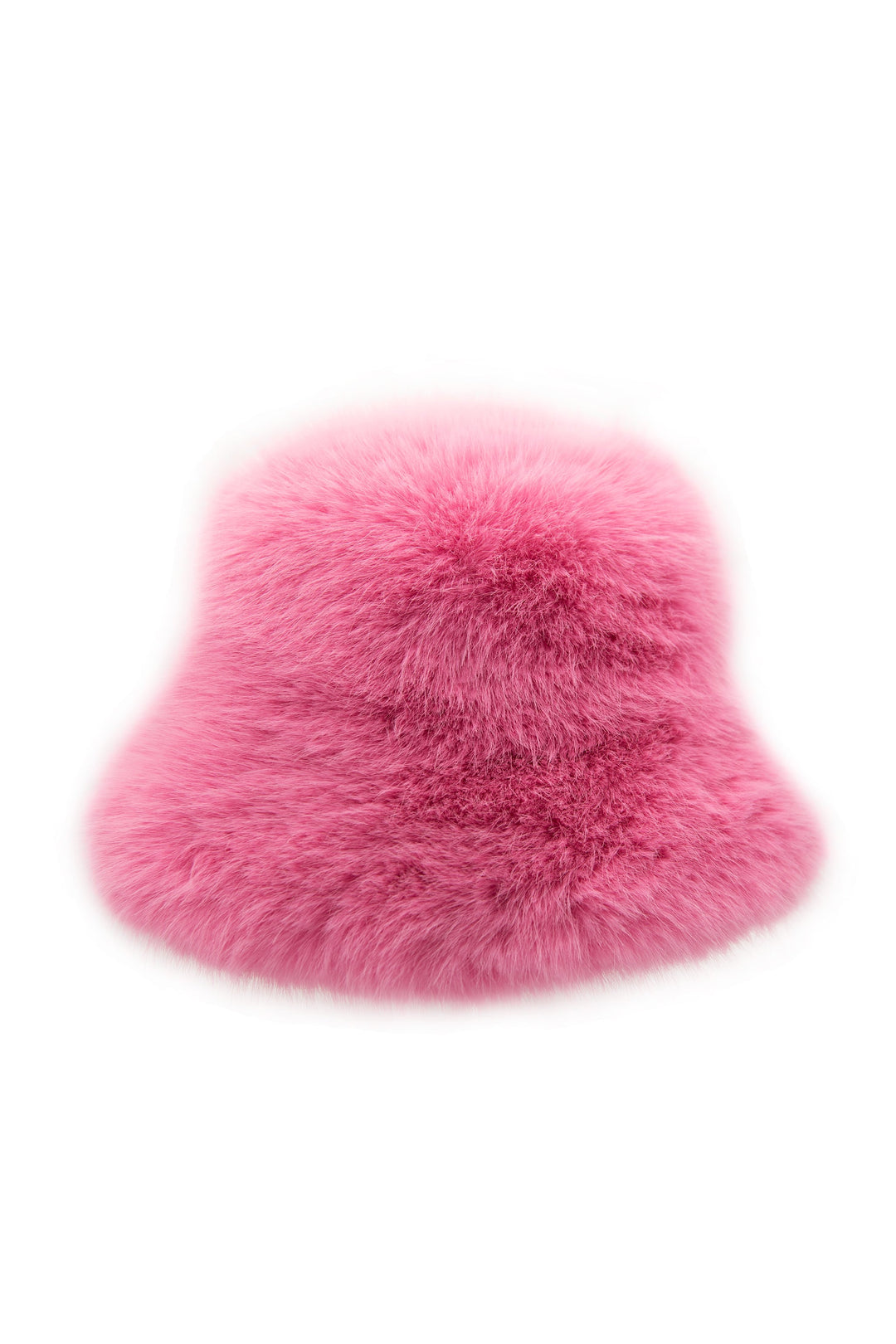 Barbie Pink Faux Fur Bucket Hat - Soft Plush Winter Streetwear Cap