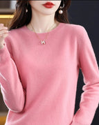 Girocollo in pelle rosa