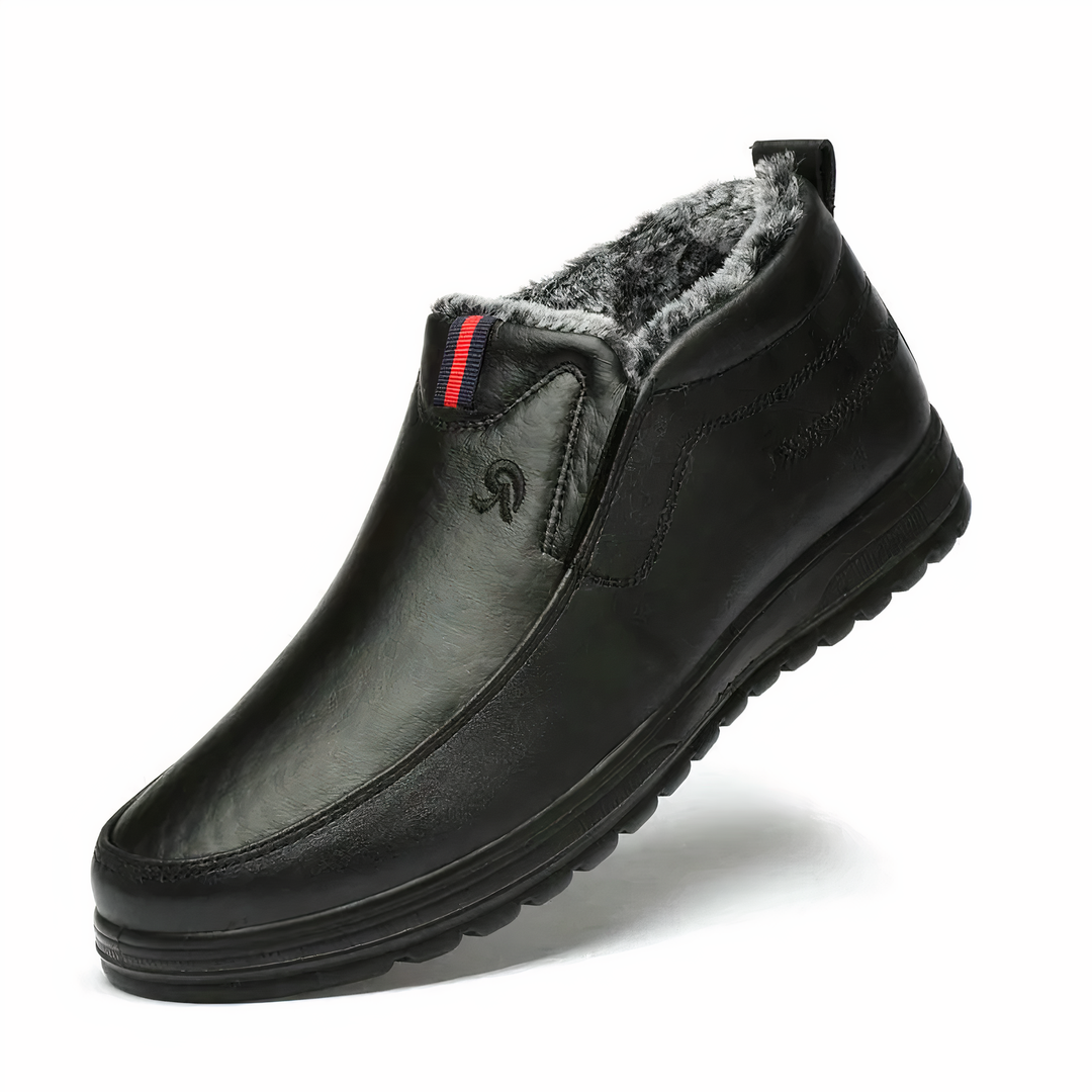 Men's Warm-Lined Slip-On Winter Ankle Boots