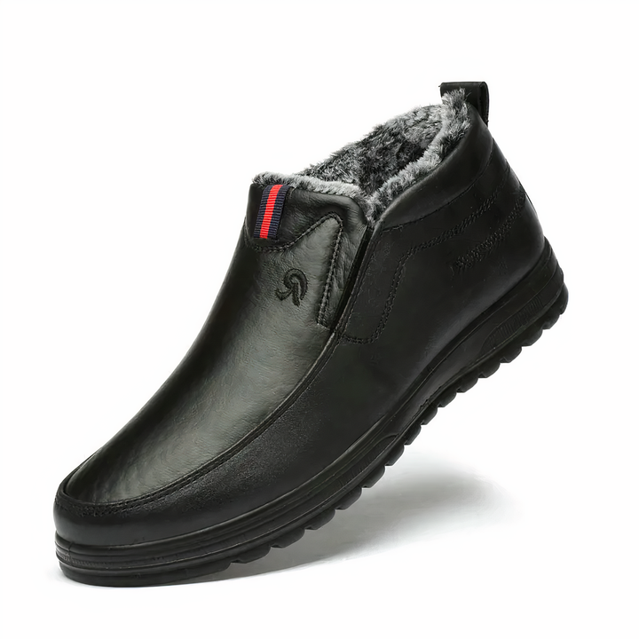 Men's Warm-Lined Slip-On Winter Ankle Boots