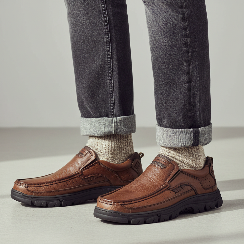 Men's Leather Loafers – Coastline Slip-On