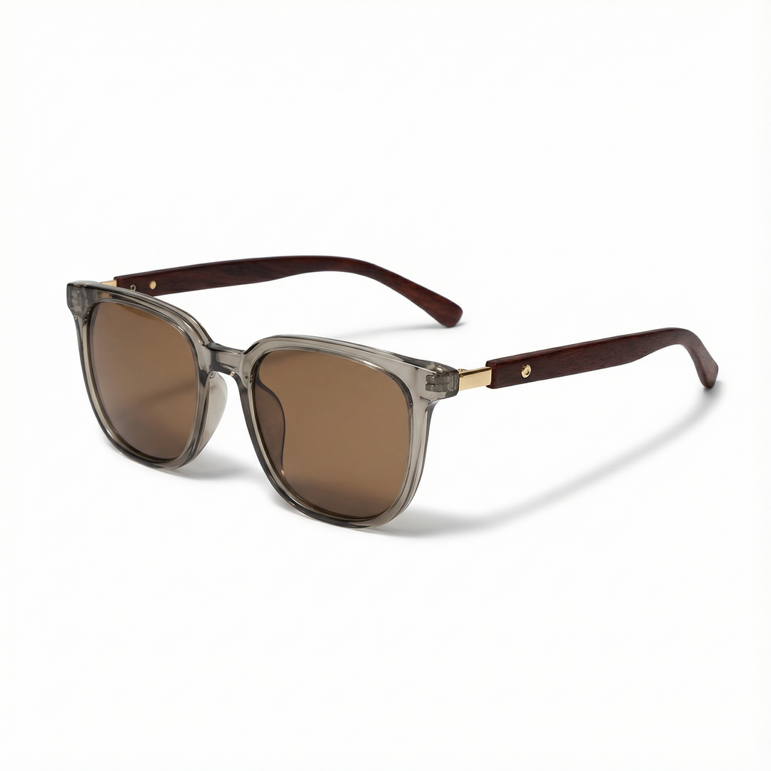 Men's Square Sunglasses – Crownwood Wood Accent