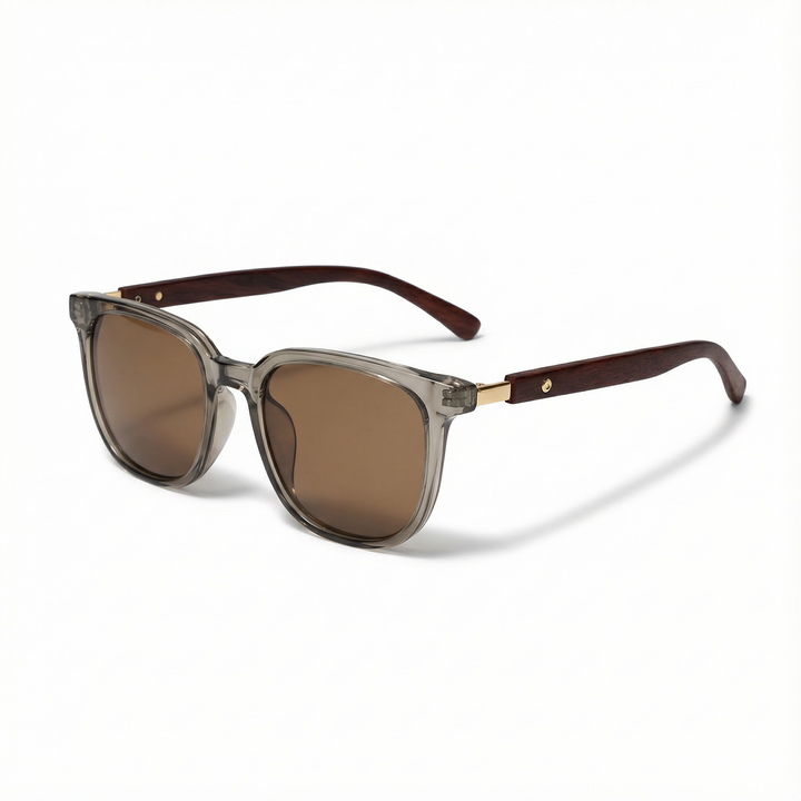 Men's Square Sunglasses – Crownwood Wood Accent