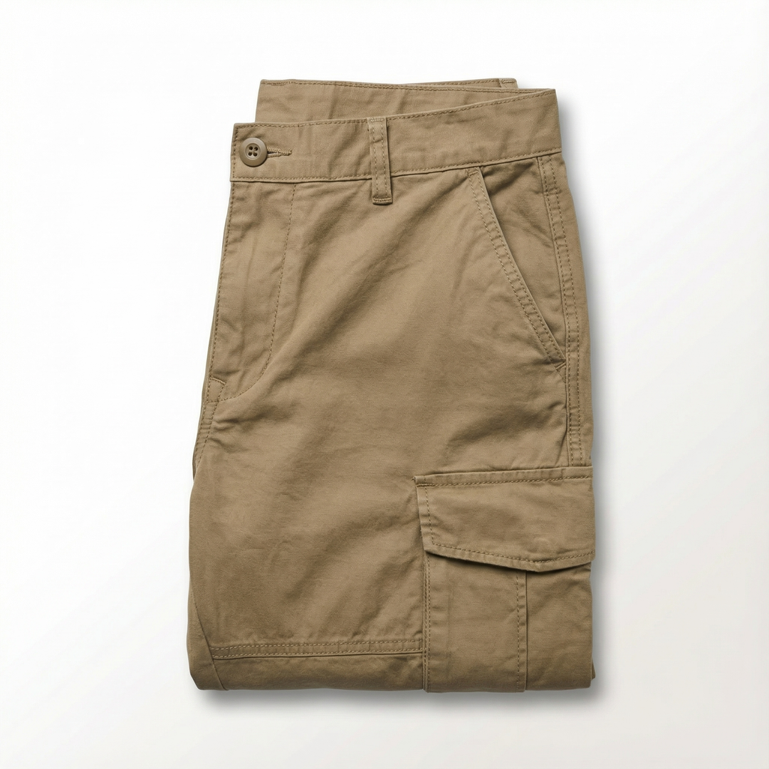 Men's Cargo Pants – Cotton Twill Tapered Fit