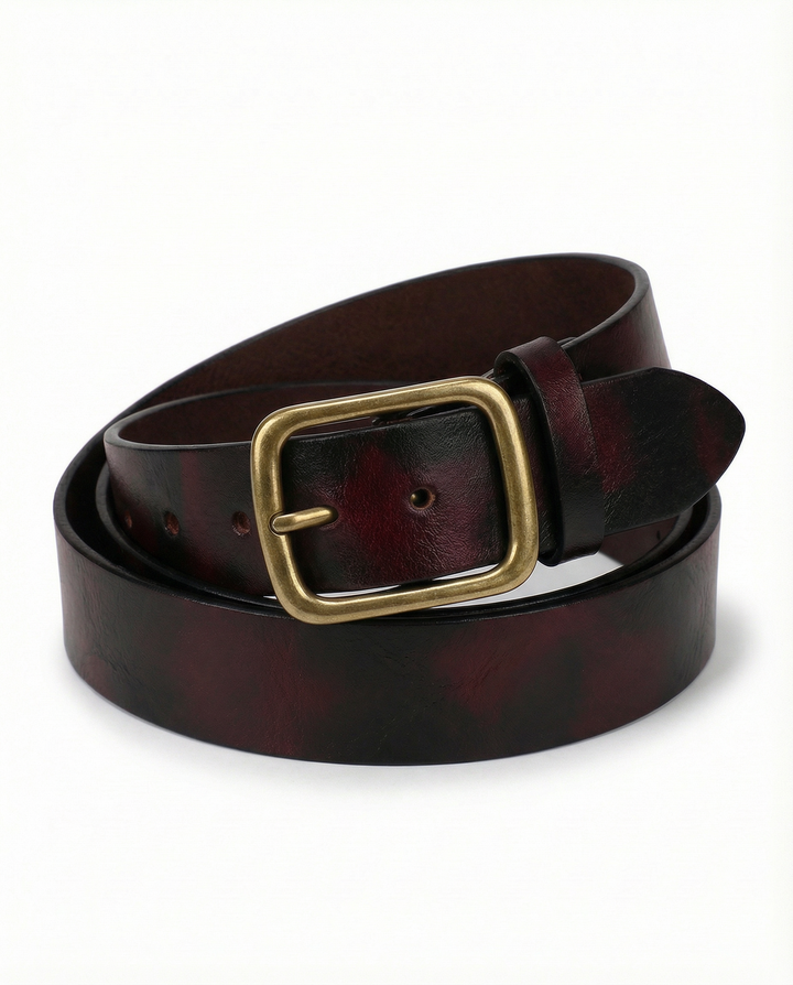 Men's Genuine Cowhide Leather Belt | Heavy-Duty Classic Dress Strap