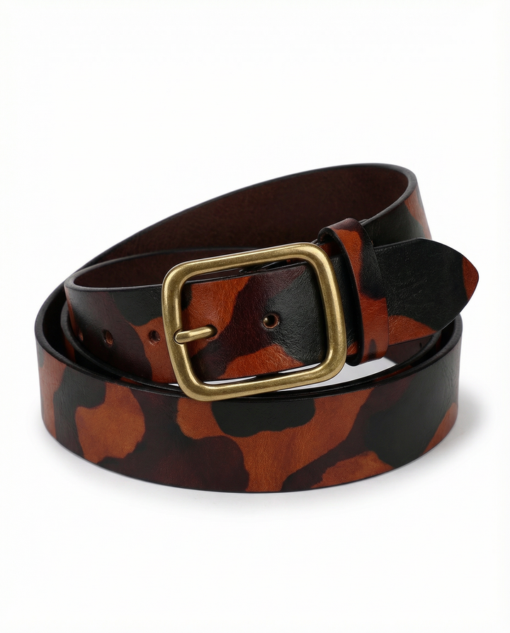 Men's Genuine Cowhide Leather Belt | Heavy-Duty Classic Dress Strap