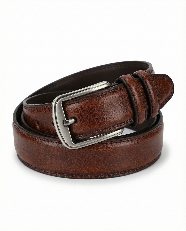 Men's Red Oak Leather Belt | Heavy-Duty Full-Grain Classic Strap