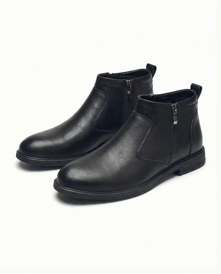 Men's Leather Chelsea Boots – Comfortable Side Zip