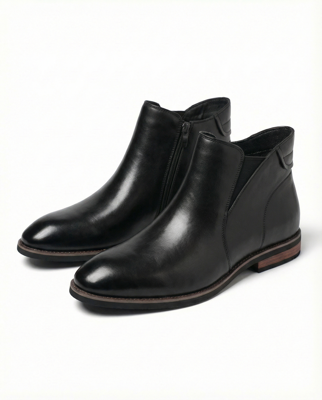 Men's Leather Chelsea Boots – Side Zip Comfort