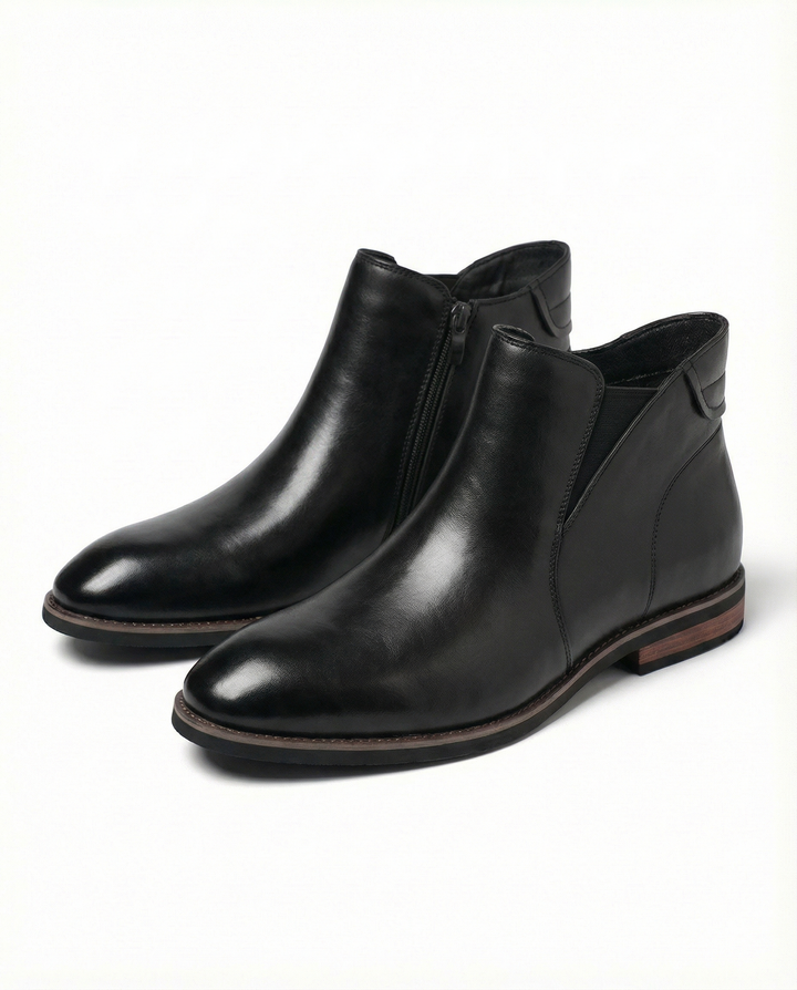 Men's Leather Chelsea Boots – Side Zip Comfort