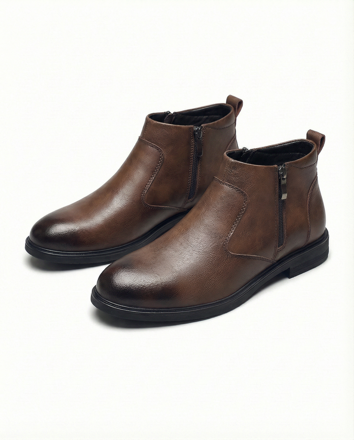 Men's Leather Chelsea Boots – Comfortable Side Zip