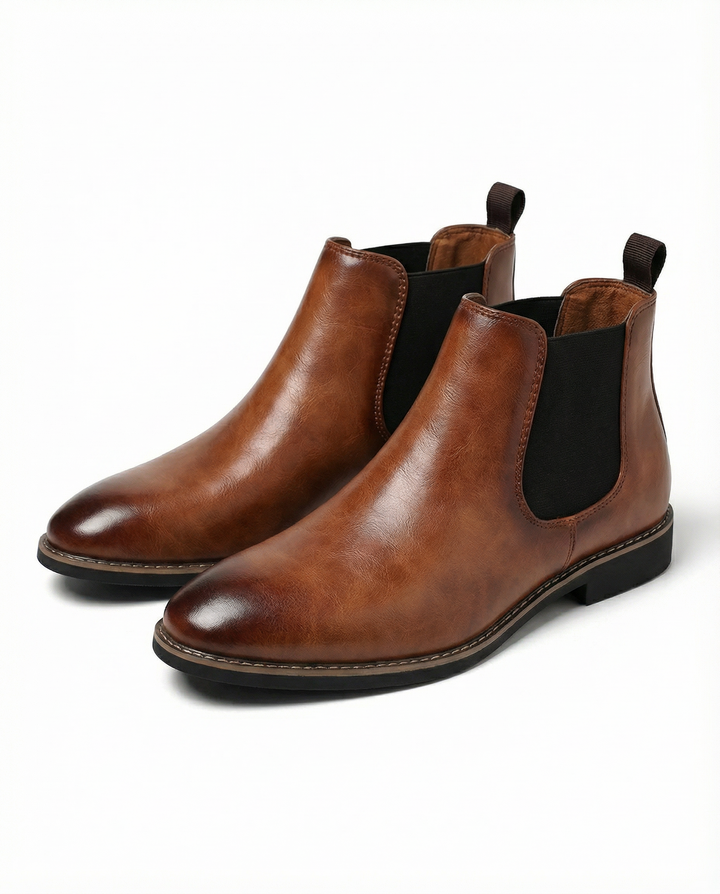 Men's Leather Chelsea Boots – Easy Slip-On Comfort
