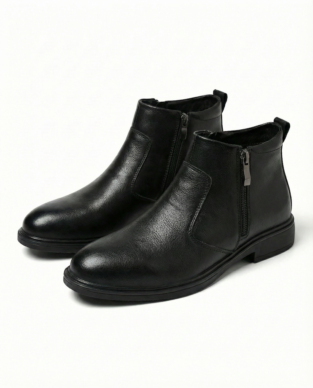 Men's Leather Boots – Side Zip Everyday Comfort