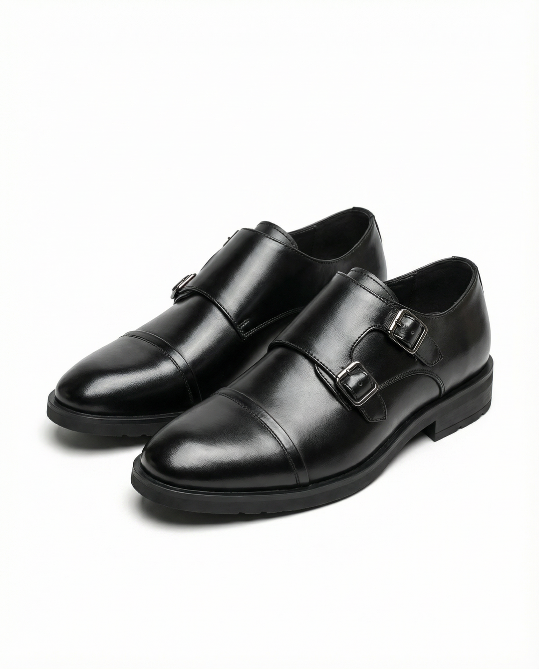 Men's Leather Monk Strap Shoes – Classic Smart Style