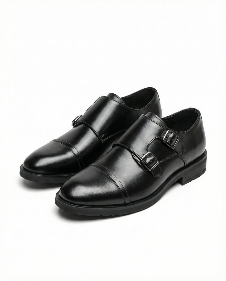 Men's Leather Monk Strap Shoes – Classic Smart Style