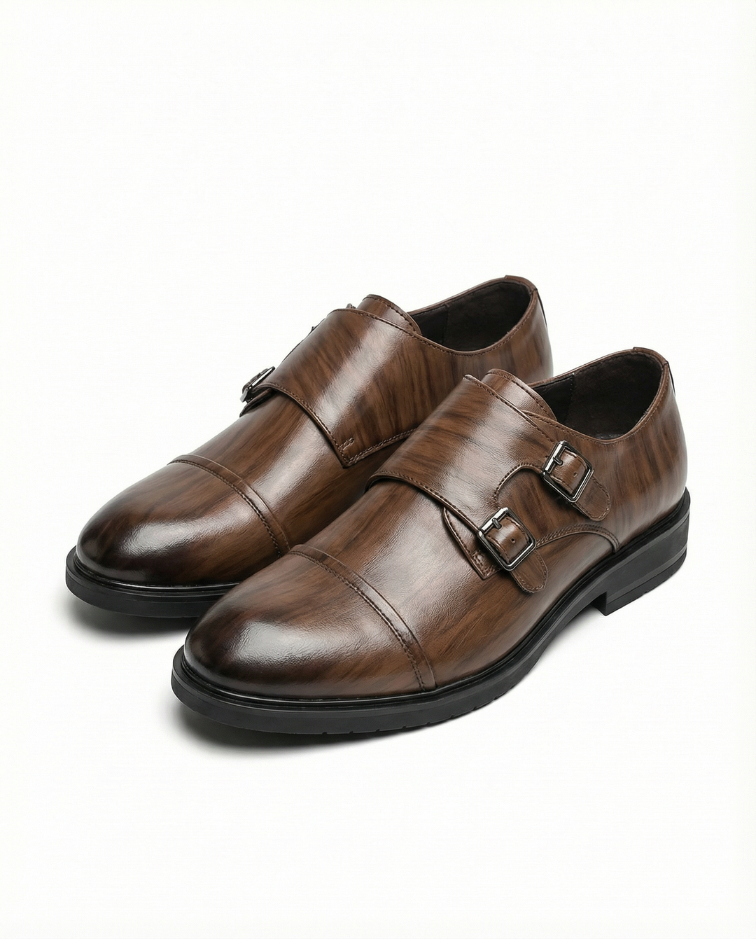 Men's Leather Monk Strap Shoes – Classic Smart Style