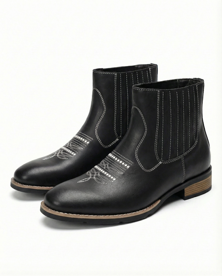 Men's Leather Chelsea Boots – Western Style Comfort