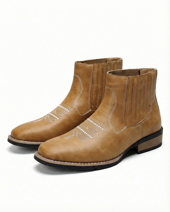 Men's Leather Chelsea Boots – Western Style Comfort