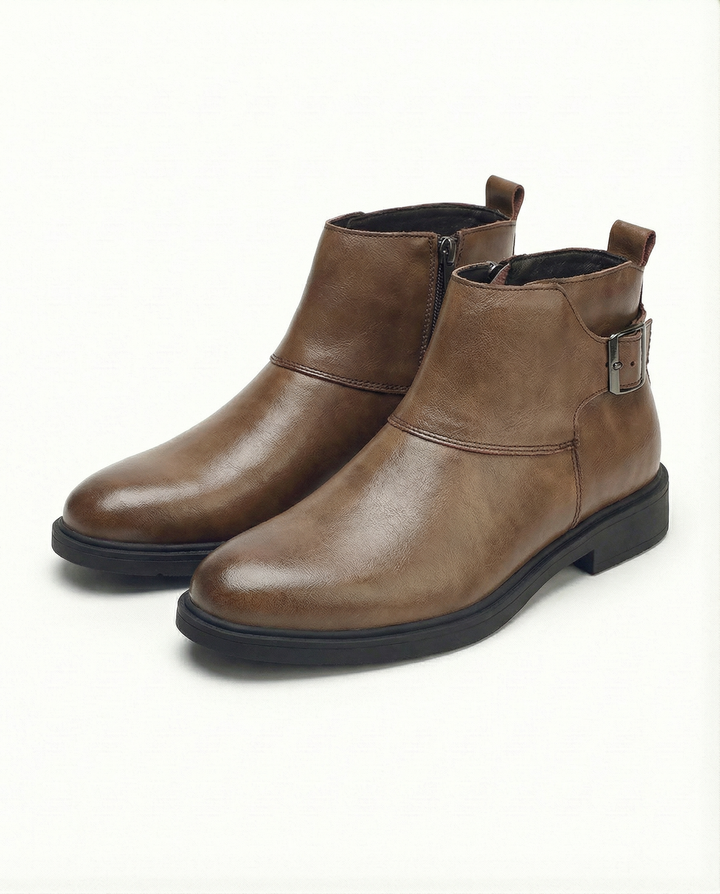 Men's Leather Boots – Easy On-Off Everyday Comfort