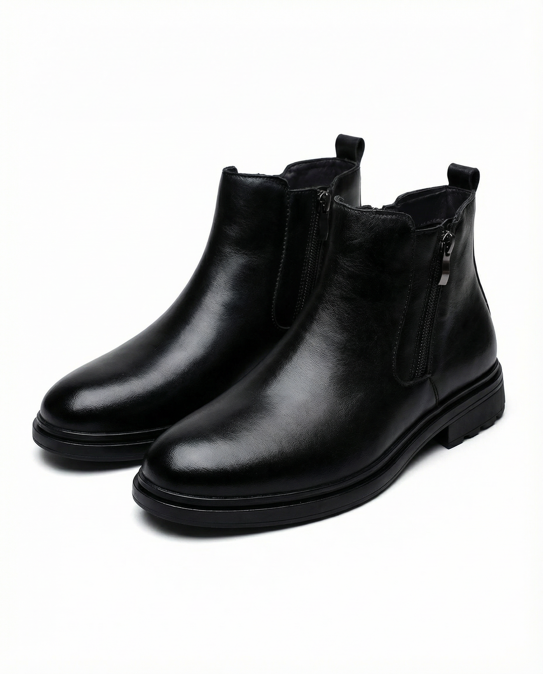 Men's Genuine Leather Boots – Side Zip Comfort