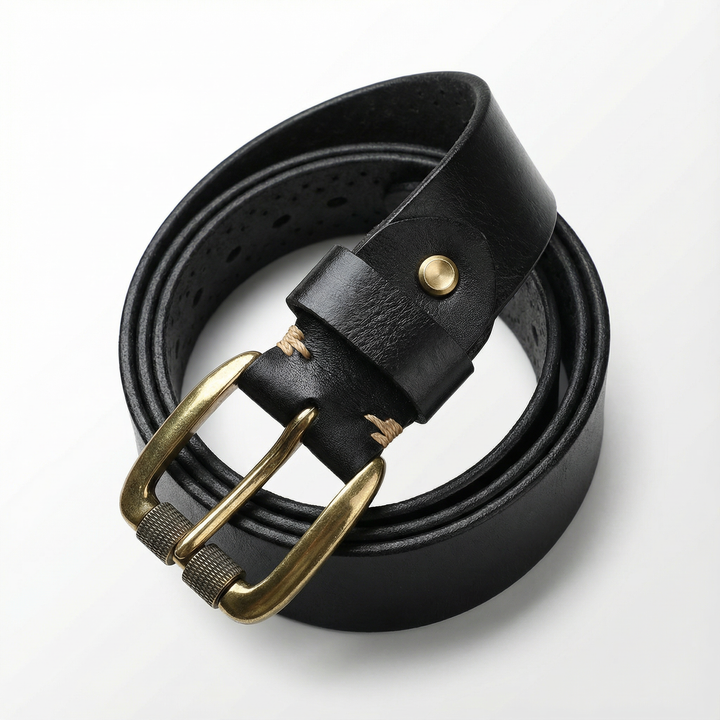 Men's Full-Grain Leather Belt | Heavy-Duty Classic Dress Casual Strap