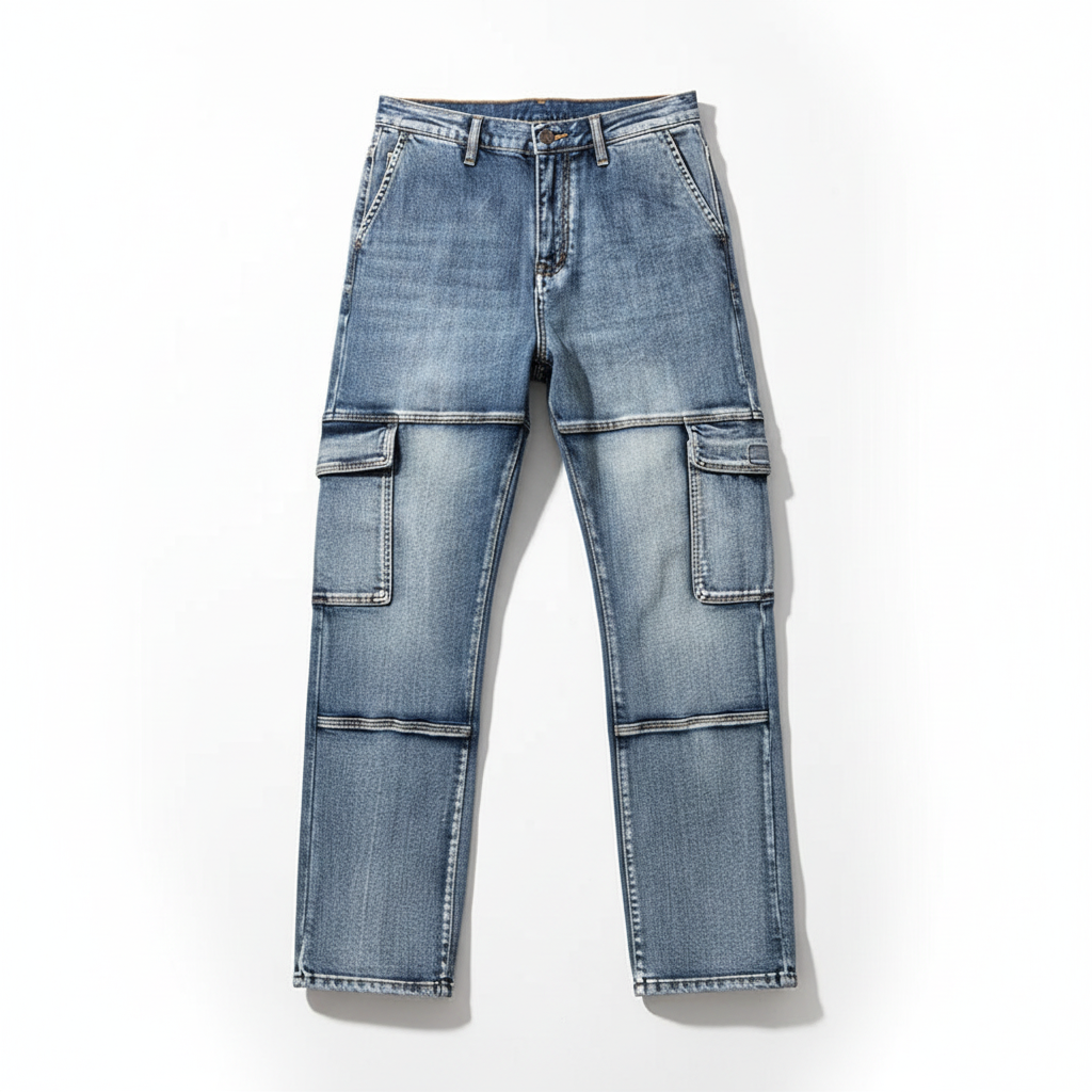 Men's Cargo Jeans – Rugged Denim Utility Fit